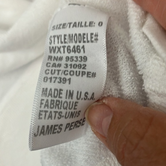 James Perse (standard) made in USA size 0 white - Picture 5 of 6